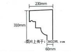 产品分解图型 - 檐口线，型号：SX311-YK-3，规格：230x310mm(3) - 湘潭三象EPS建材 xiangtan.sx311.cc